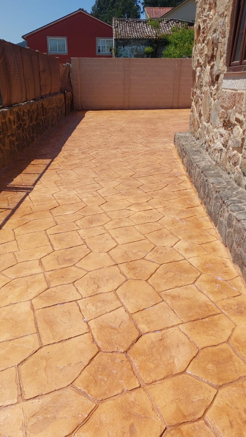Terraza hormigón impreso